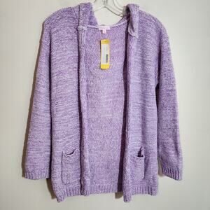Design History NWT Stitch Fix Sally long sleeve‎ hooded tunic cardigan girl's XL